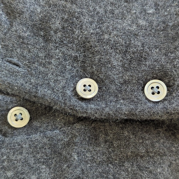 Lands' End Cashmere Polo Long Sleeve Sweater MEDIUM 38-40 Gray Heathered Black - Picture 16 of 16